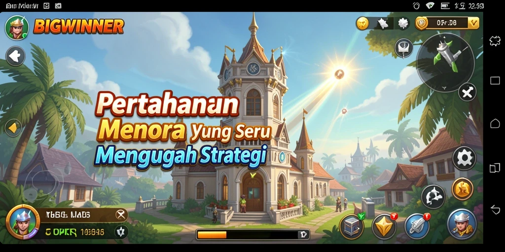 Screenshot BIGWINNER menampilkan aksi seru permainan Tower Defense.