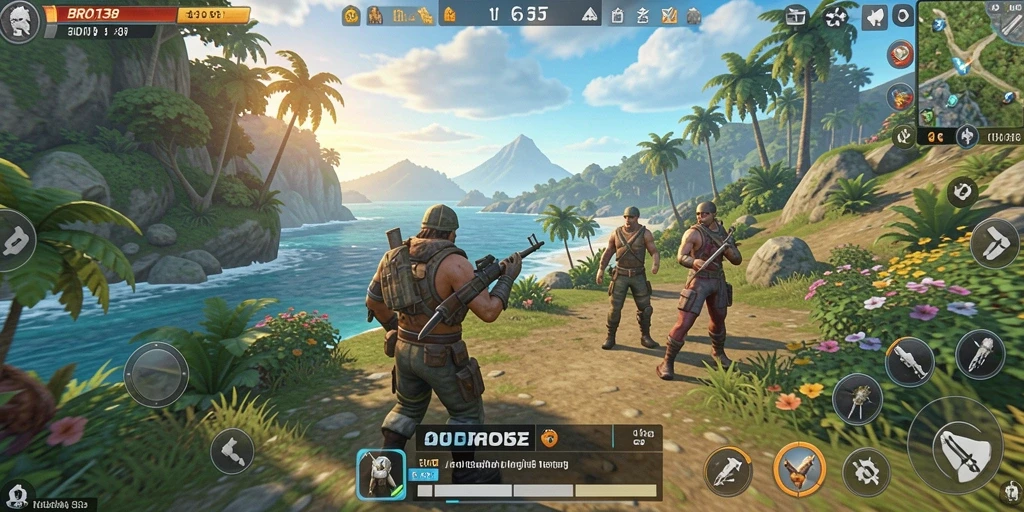 Screenshot gameplay BRO138 yang menunjukkan eksplorasi dunia terbuka.