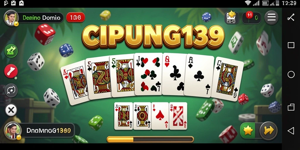Tangkapan layar utama CIPUNG138 menunjukkan gameplay seru permainan Domino.