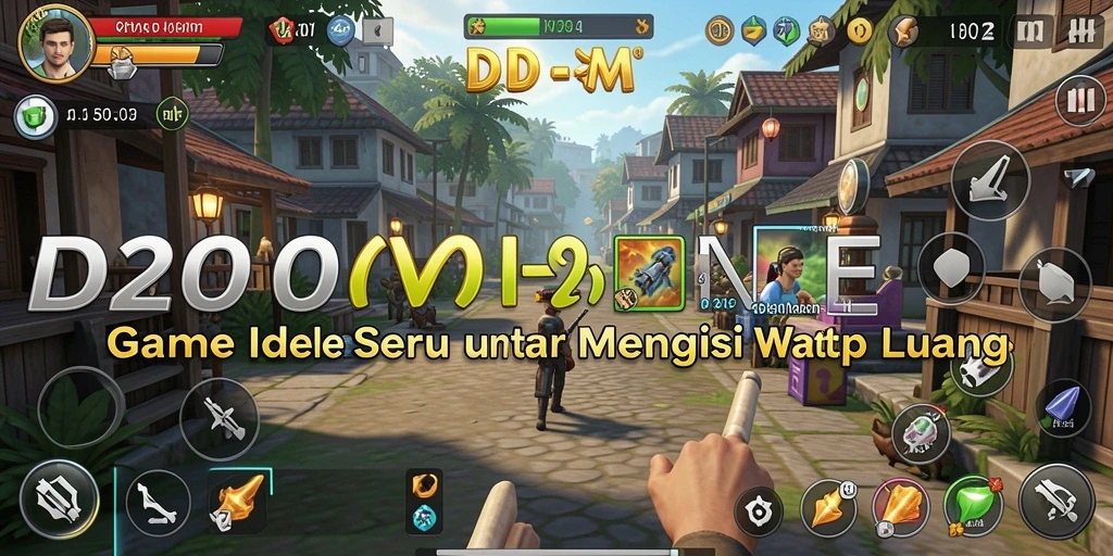 Screenshot D200M menunjukkan tampilan gameplay Idle yang menarik.