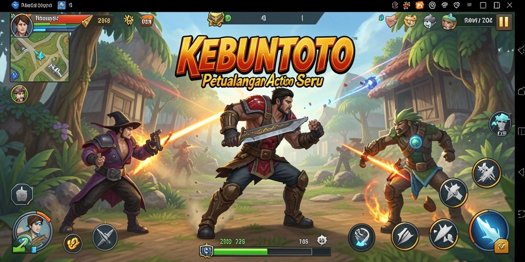 Gameplay seru KEBUNTOTO yang penuh aksi.