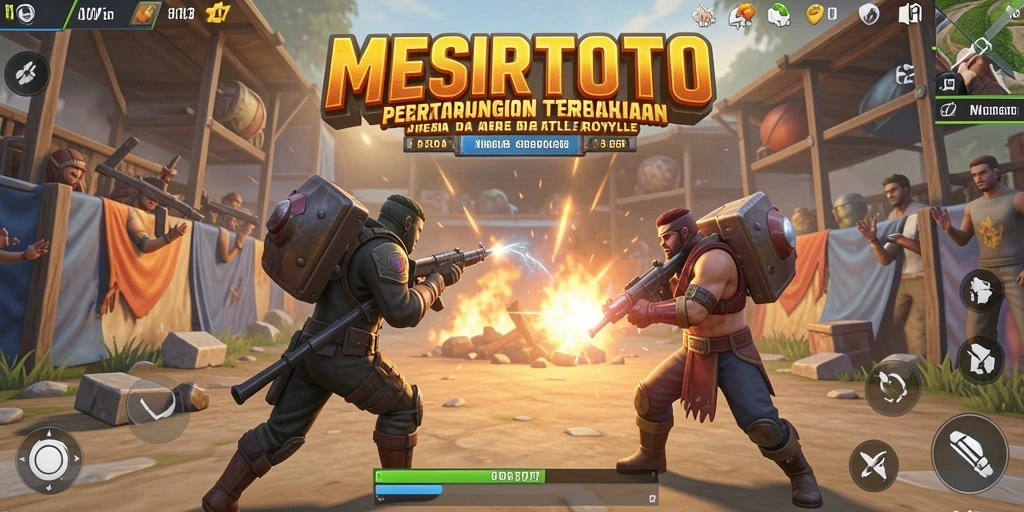 Gameplay seru MESIRTOTO dalam pertempuran Battle Royale.