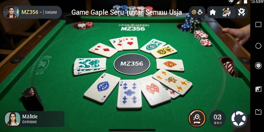 Tampilan permainan Gaple yang seru dan interaktif di MZ356.