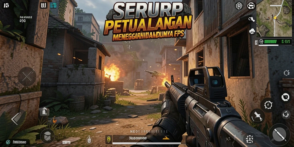 Tangkapan layar SERURP menampilkan aksi mendebarkan dalam permainan FPS.
